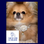 Handmade Tweed & Pearl Camellia Necklace