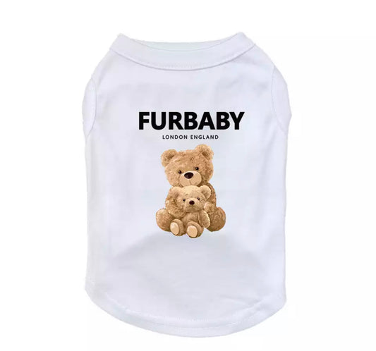 FurBaby Bear Top - White