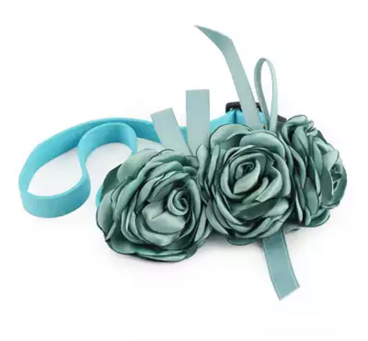 Rose Collar - Turquoise/Lilac