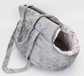 Crushed Velvet Pet Carrier - Grey