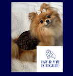 Chewy Vuiton Peplum Dog Dress - Brown