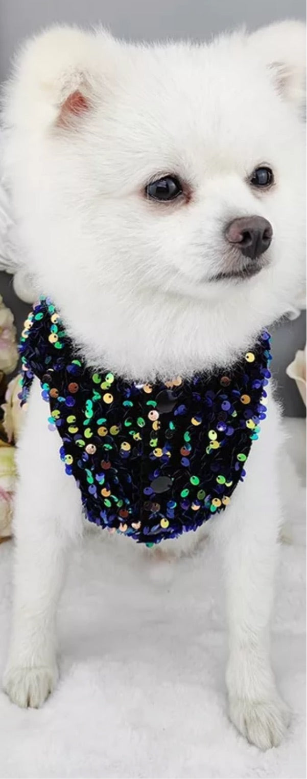 Sequin Sleeveless Jacket - Multi