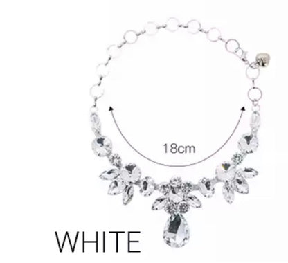 Adjustable Chain Rhinestone Dog Collar