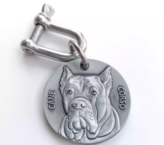 Personalised Breed Copper Nickel Dog ID Tag - Cane Corso