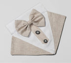 Dog Tuxedo Textured Bandana - Cream