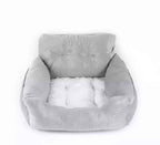 Faux Suede Pet Car Seat - Light Grey