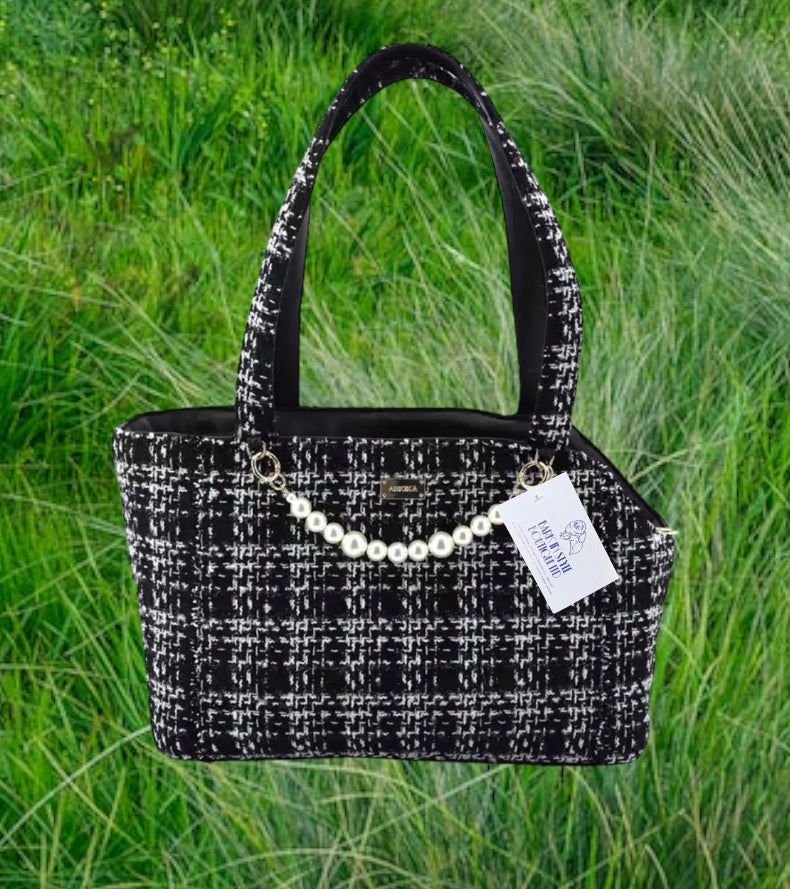 Tweed Pet Carrier - Black