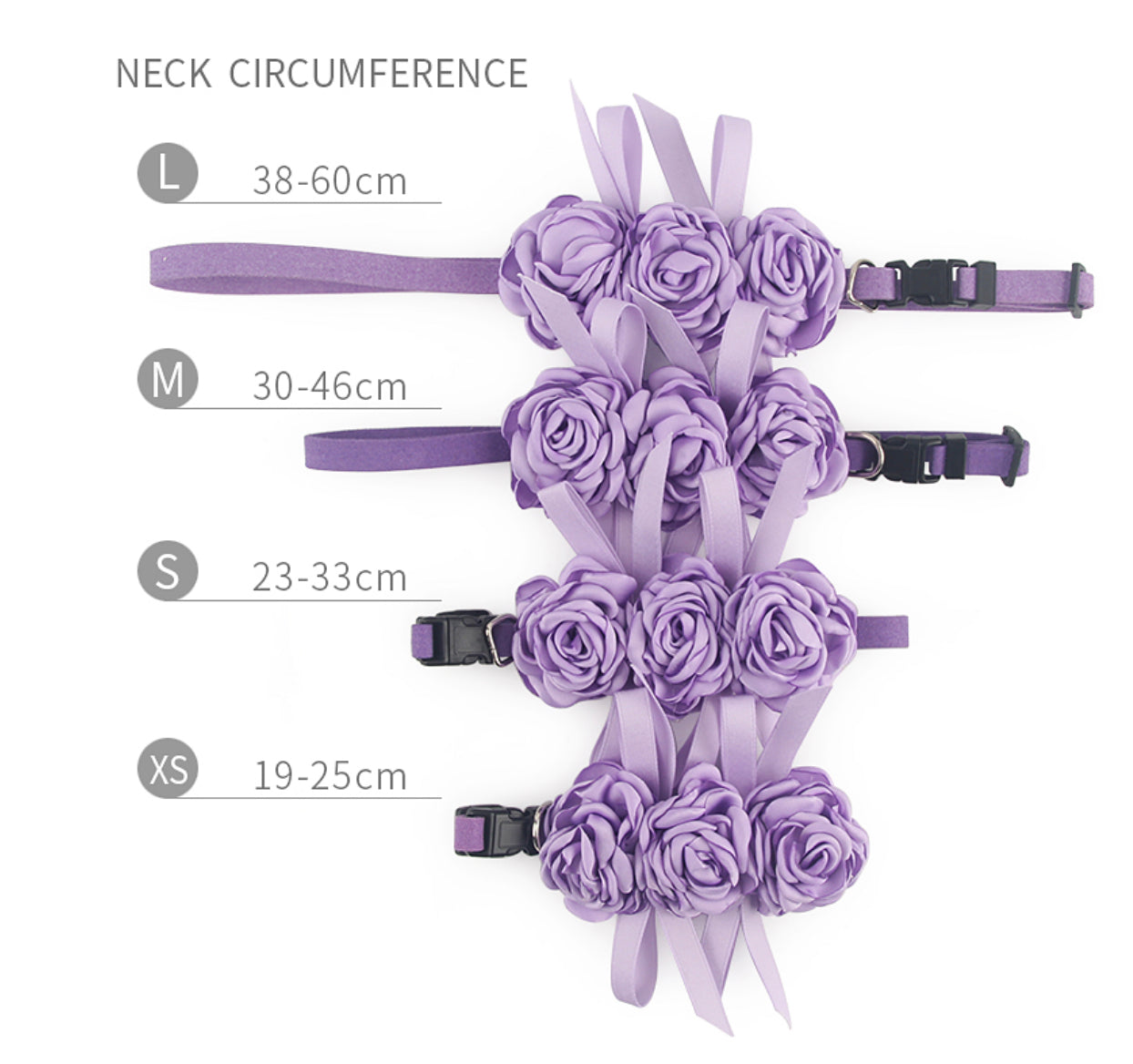 Rose Collar - Turquoise/Lilac