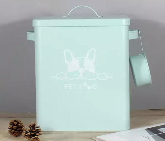 French Bulldog Food Storage Tin - Mint