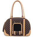 Luxury Pet Carrier - Plaid Brown