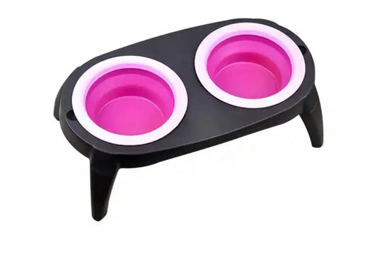 Foldable Dog Bowl - Pink