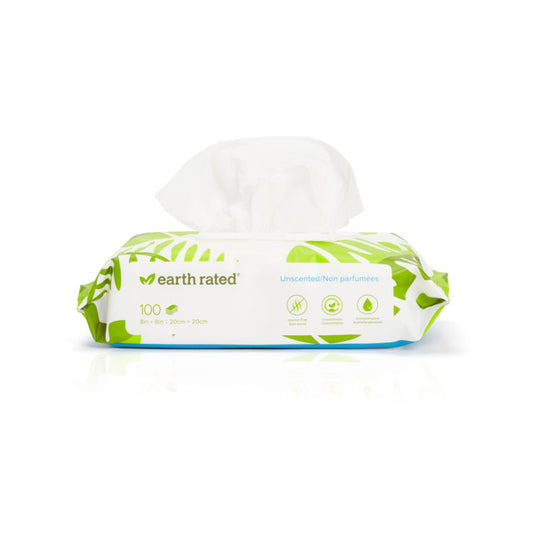 Earth Rated Compostable Dog Wipes 100