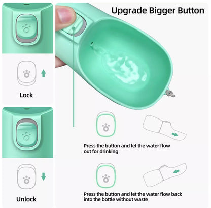 Portable Dog Water Bottle - Mint or White