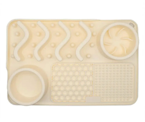 4 in 1 Pet Feeding Mat - Cream