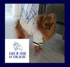 This Dog Loves Sleep Towelling Dressing Gown - White