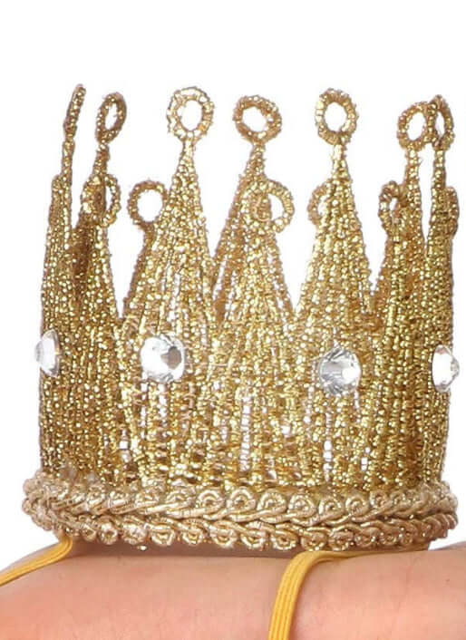 Adjustable Rhinestone Crown - Gold