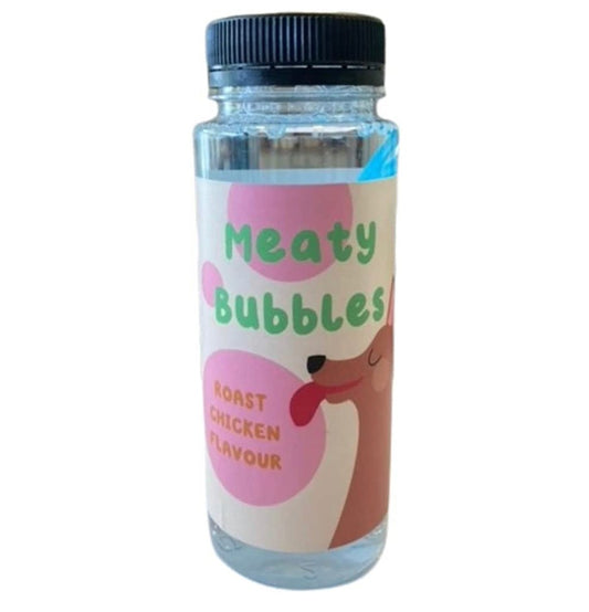 Meaty Bubbles Flavoured Bubbles for Pets Roast Chicken - Non-Toxic & Vegan Friendly