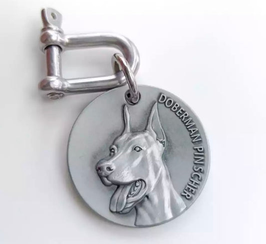 Personalised Breed Copper Nickel Dog ID Tag - Doberman