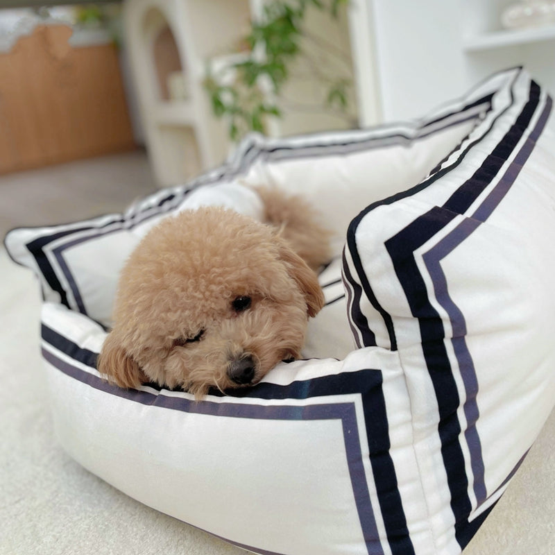 Dog Bed - White/Black