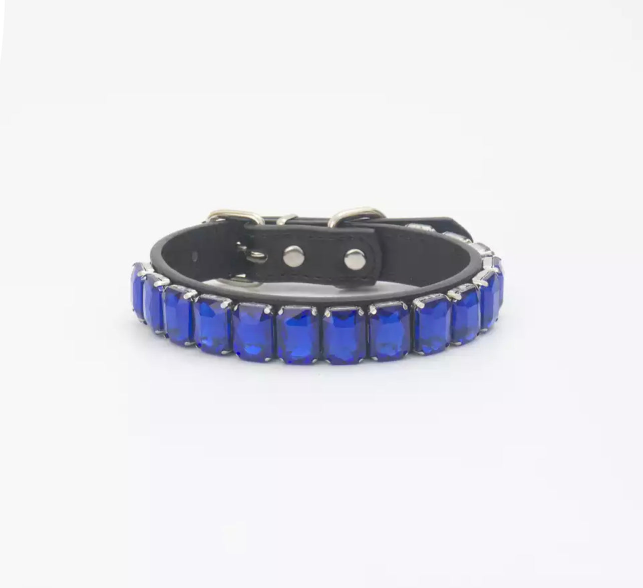 Gemstone Dog Collar - Royal Blue