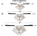 Dog Tuxedo Textured Bandana - Cream