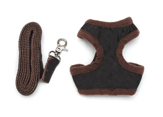 Adjustable Harness and Lead Set - Brown