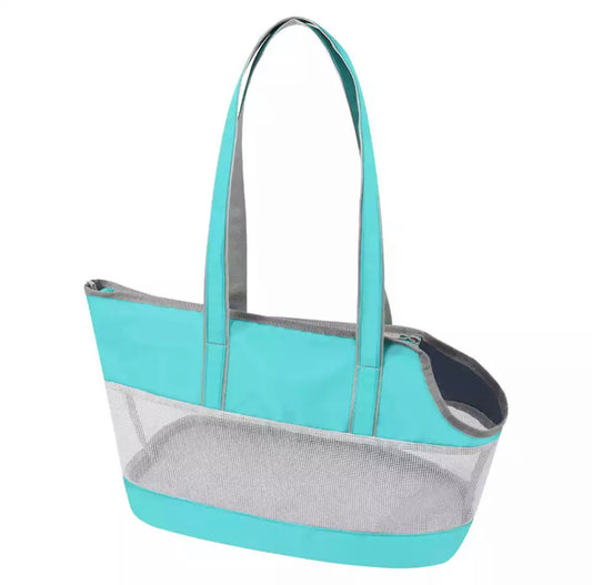Pet Carrier Breathable Mesh Handbag - Turquoise