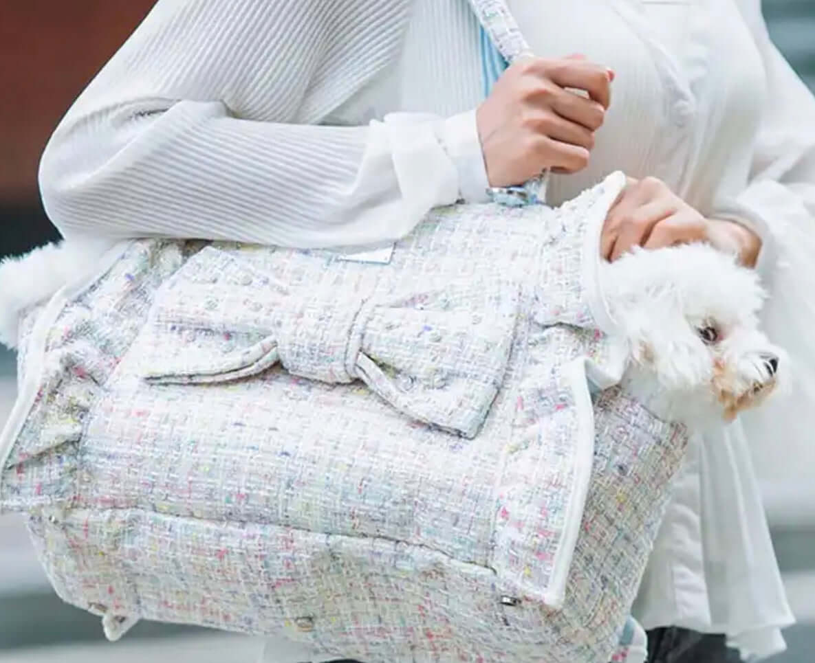 Luxury Tweed Pet Carrier - Pastel