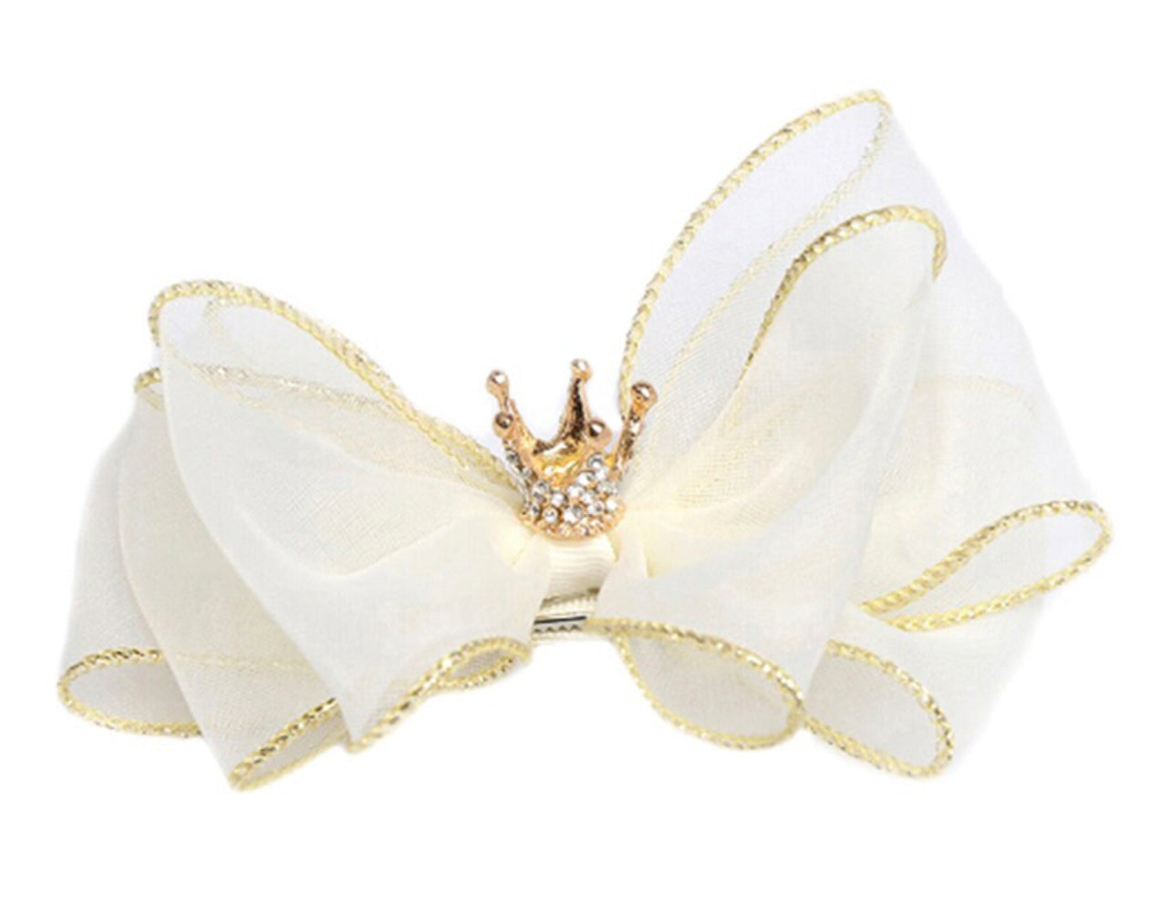 Queenie Crown Bow Hair Clip