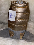Full Body Dog Tracksuit Coat - Gold/Grey