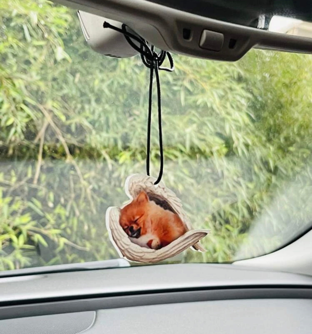 Pomeranian Angel Car Ornament