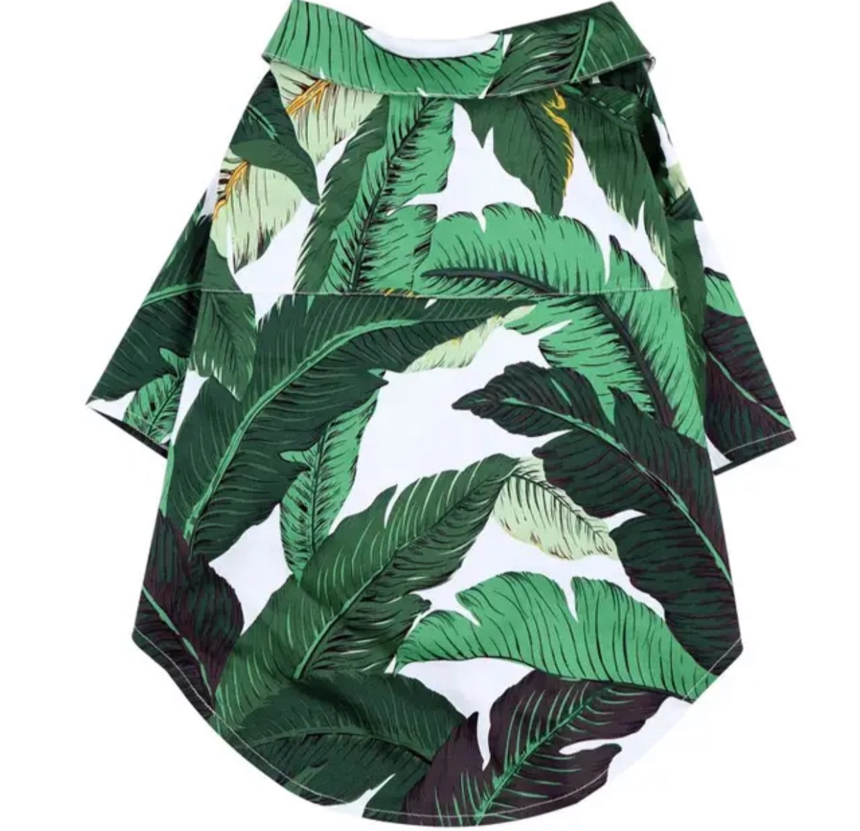 Leaf Print Shirt - Green/White