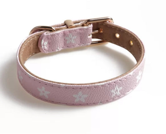 Collar and Lead Set - Baby Pink