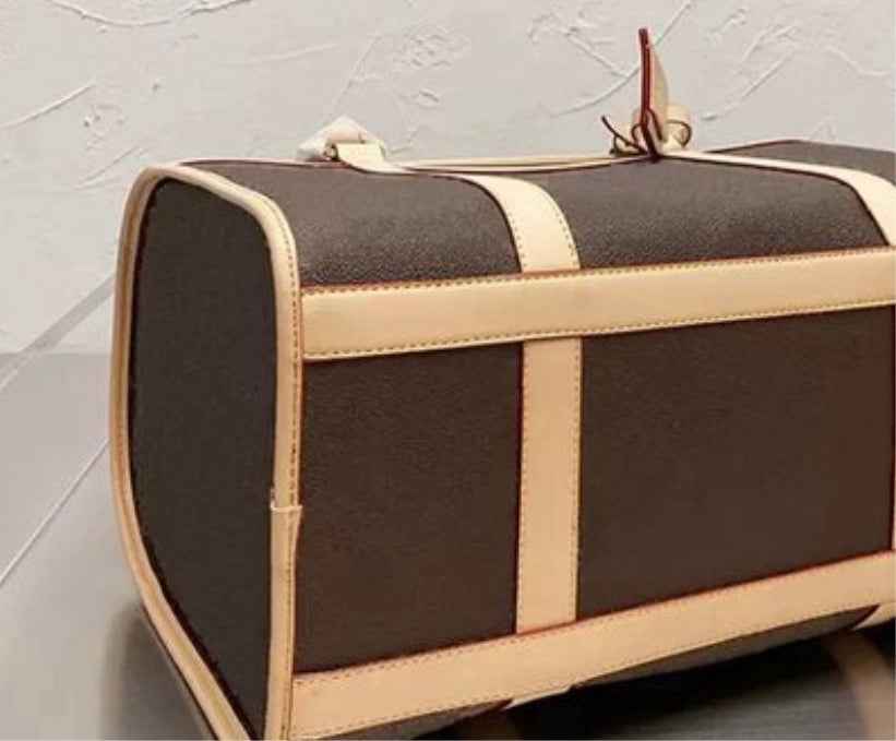 Luxury Flower Dog Carrier - Brown
