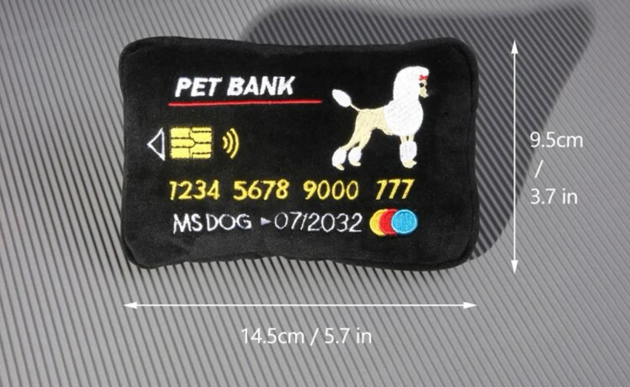 Pet Bank Card Plush Toy - Black