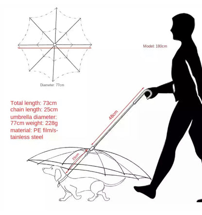 Clear Umbrella Dog Travel Clip on Harness