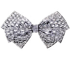 Rhinestone Bow - Silver