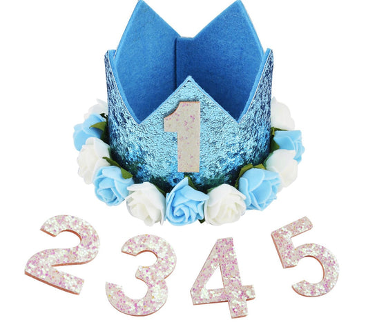 Birthday Glitter Crown with Numbers