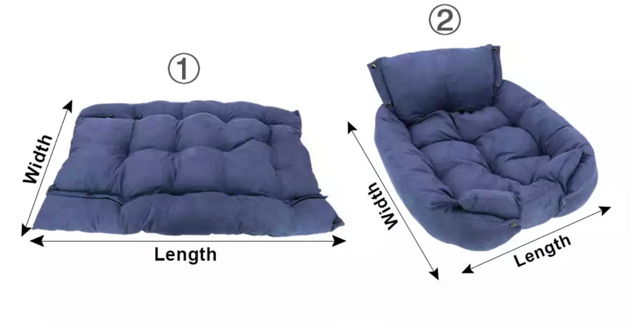 Multi Function Dog Bed - Dark Blue