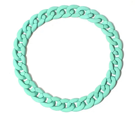Dog Chain Style Necklace - Mint