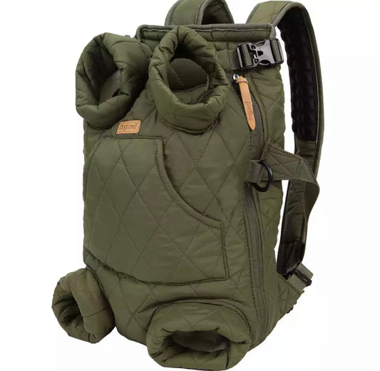 Quilted Front Body Pet Carrier - Khaki