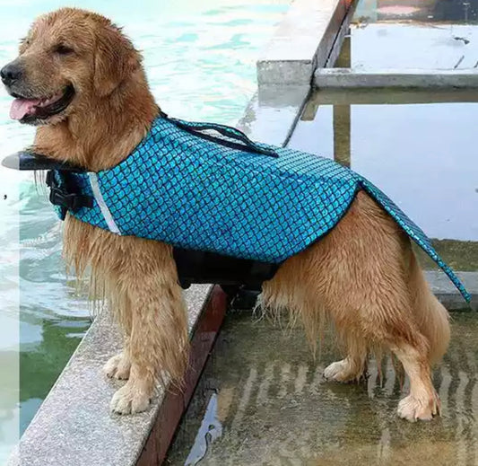 Dog Mermaid Life Jacket - Blue