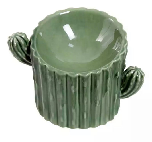 Cactus Ceramic High Feeding Bowl