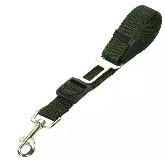 Heavy Duty Adjustable Pet Seatbelt Leash - Green